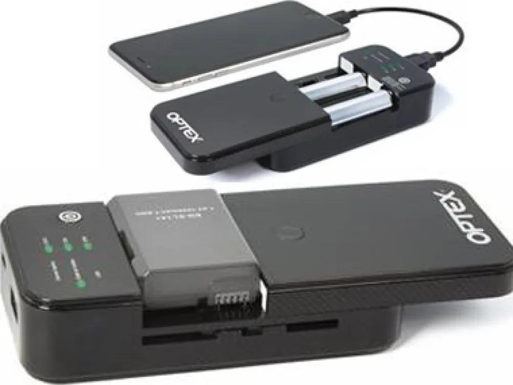 Optex Batteries / Chargers / Ac Adapters / Grips | Battery Charger LI8000 with Built-in Power Bank