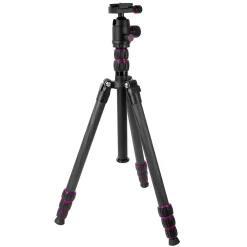 Optex Tripods / Heads | Black 4-Section Pro Carbon Fibre Travel Tripod