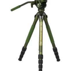 Sirui Tripods / Heads | CT04 Pilot Series Tripod with CT5 Fluid Head Dark Green