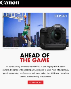 Canon Mirrorless Cameras Only | EOS R1 Camera Body