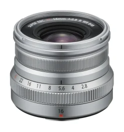 Fujifilm Wide Angle Prime | Mirrorless Lenses Only | FUJINON XF16mm F2.8 R WR Silver