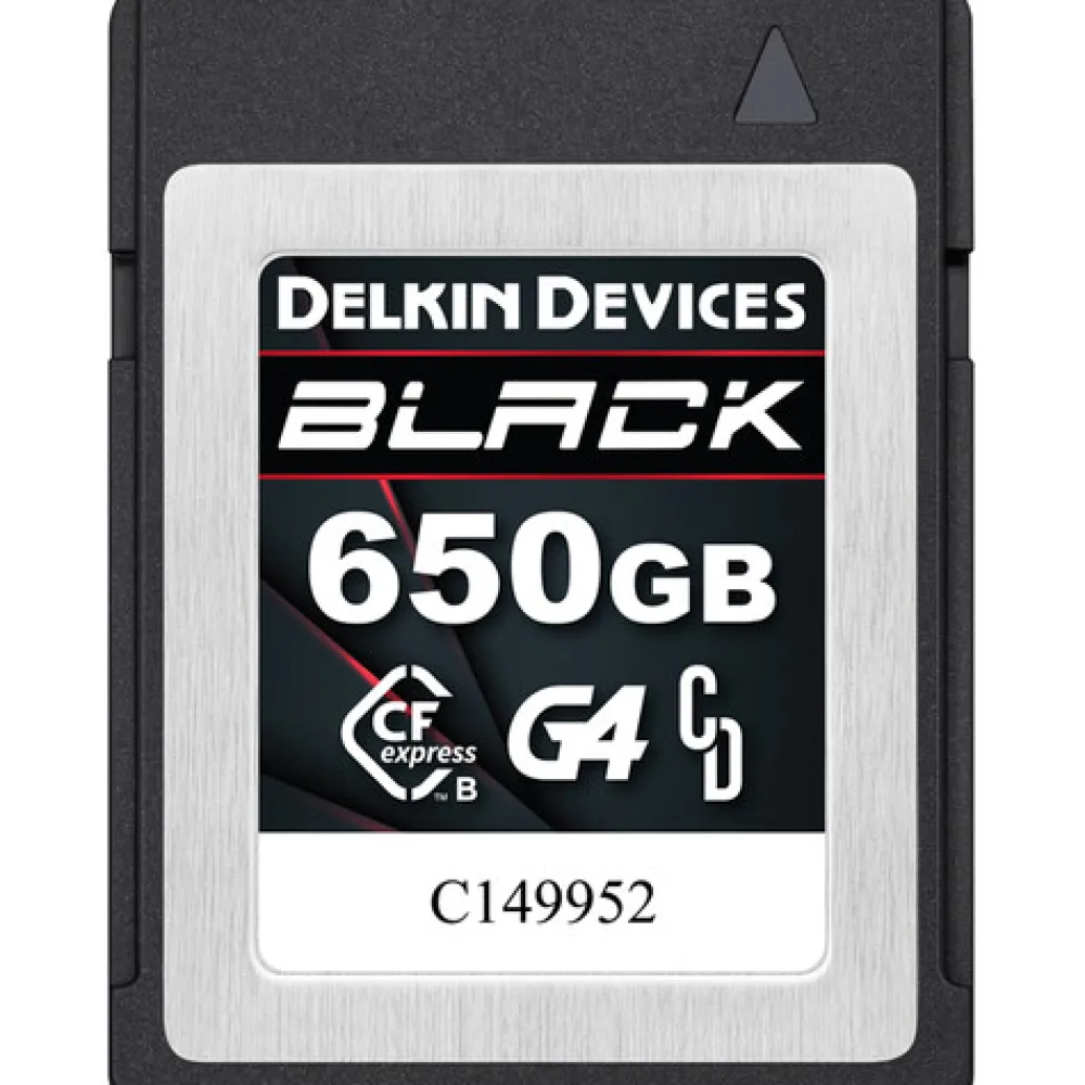 Delkin Cfexpress Memory Cards | 650GB BLACK G4 CFexpress Type B Memory Card