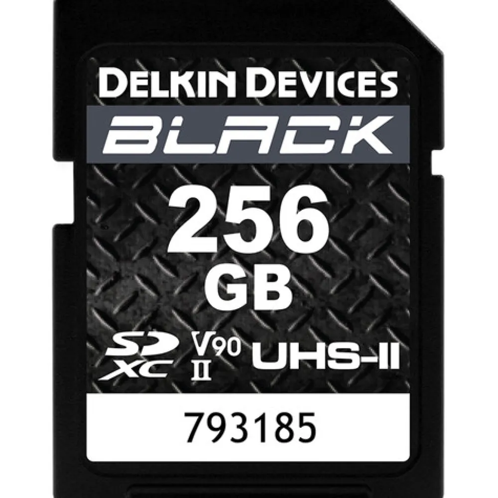 Delkin Sd Secure Digital | Clearance | 256GB BLACK UHS-II SDXC Memory Card