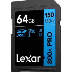 Lexar Sd Secure Digital | 64GB High-Performance 800x PRO UHS-I SDXC Memory Card (BLUE)