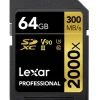 Lexar Sd Secure Digital | 64GB Professional 2000X SDXC UHS-II Gold Series