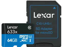 Lexar Sd Secure Digital | 64GB  633x SDXC Micro Memory Card