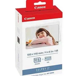 Canon Dye Sub Media | Ink & Paper Set  KP108IN 4X6 - 108