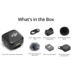 DJi Microphones / Headphones / Speakers | Mic Mini Clip-On Transmitter with Built-In Microphone