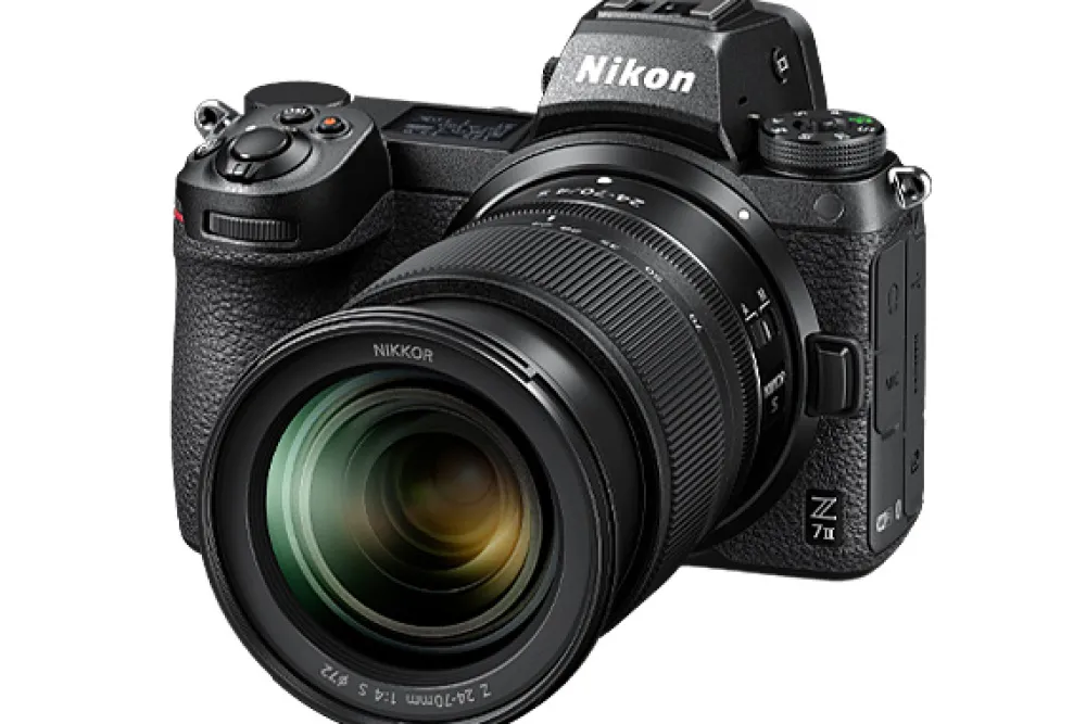 Nikon Mirrorless Cameras Only | Interchangeable Lens Cameras | Z7II with 24-70mm f4 Lens + Lexar 128GB 1667x Pro Lexar Card + Lens Pen