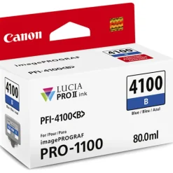 Canon Ink: Pro Printers | PFI-4100 Blue Pigment Ink Tank (80mL)