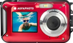 AgfaPhoto Point And Shoot Cameras | Realishot WP8000 Waterproof Digital Camera Red