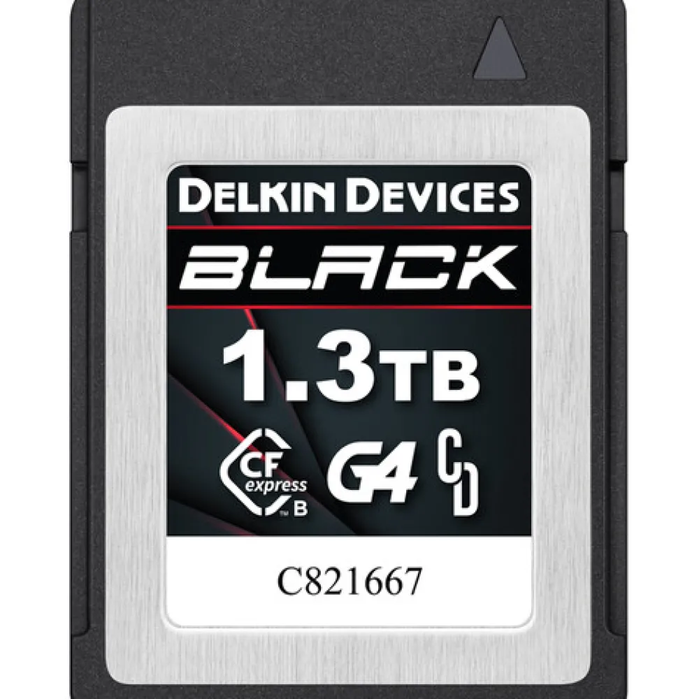 Delkin Cfexpress Memory Cards | 1.3TB BLACK G4 CFexpress Type B Memory Card