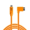 TETHER TOOLS Cables / Cords / Remotes | Cables / Cords / Remotes | TetherPro USB-C to 3.0 Micro-B Right Angle ORANGE