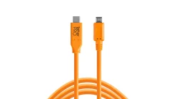 TETHER TOOLS Cables / Cords / Remotes | USB-C to 2.0 Micro-B 5-Pin Orange