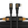 TETHER TOOLS Cables / Cords / Remotes | USB-C to USB-C 31' (9.4m) Straight to Right Angle Cable Black