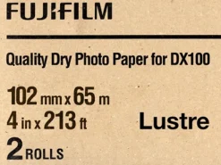 Fujifilm Paper: Photo Quality Rolls | 4x213 DX100 Inkjet Paper Lustre (2 Rolls)