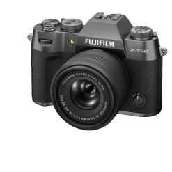 Fujifilm Interchangeable Lens Cameras | Mirrorless Cameras Only | X-T50 Camera with XC15-45 lens Charcoal Silver
